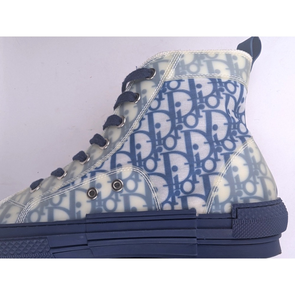 Dior B23 High-Top Sneaker White and Navy Dior Oblique Canvas EU 45/US 11.5 - Picture 10 of 15